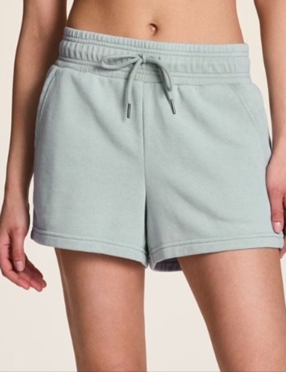 RBX Casual Terry Cloth Drawstring Women's Shorts One Rear Pocket Sea Scape Sz S